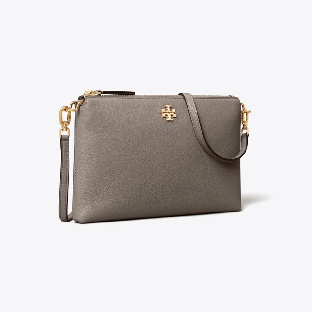 Tory Burch MERCER PEBBLED ZIP CROSSBODY Bag - Picture 1 of 11
